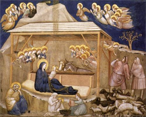 Giotto - Natividad (imagen de wikipaintings.org)